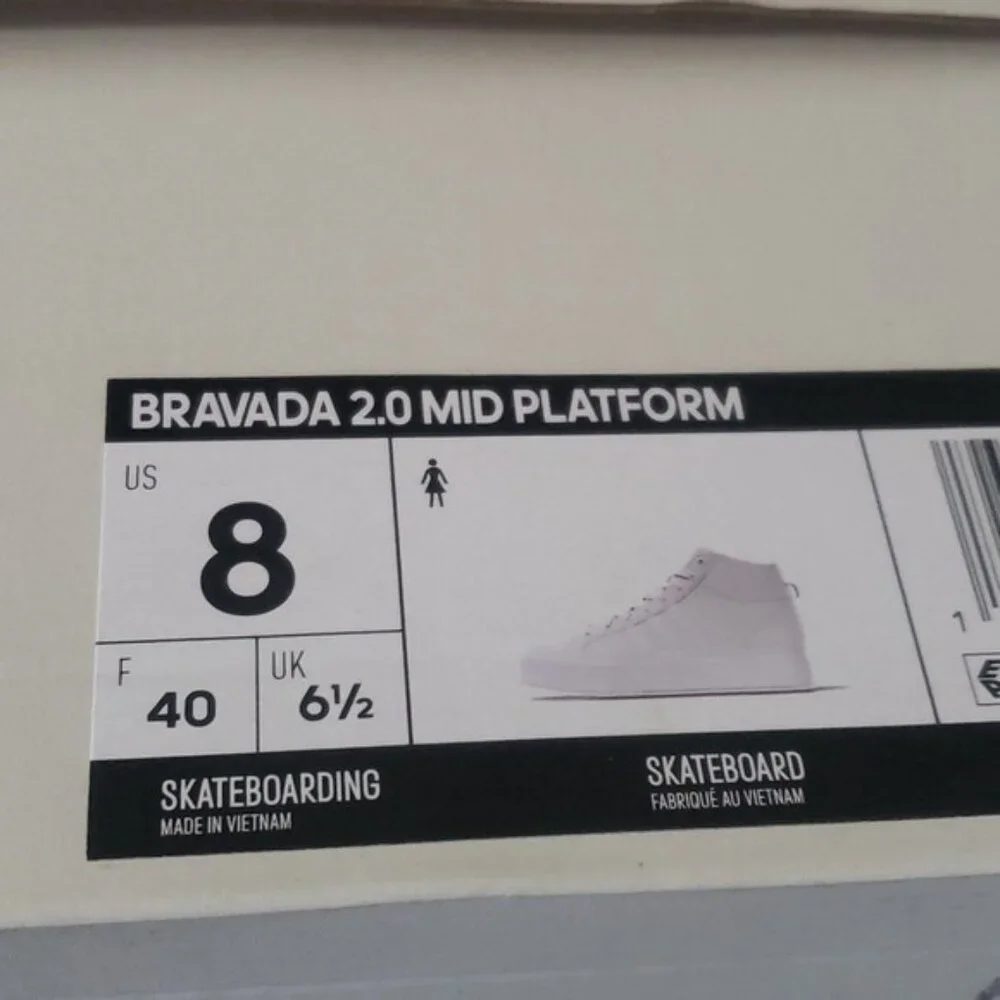 New Adidas Bravada Mid Womens White Platform Shoes Size 8 Skater‎ Streetwear